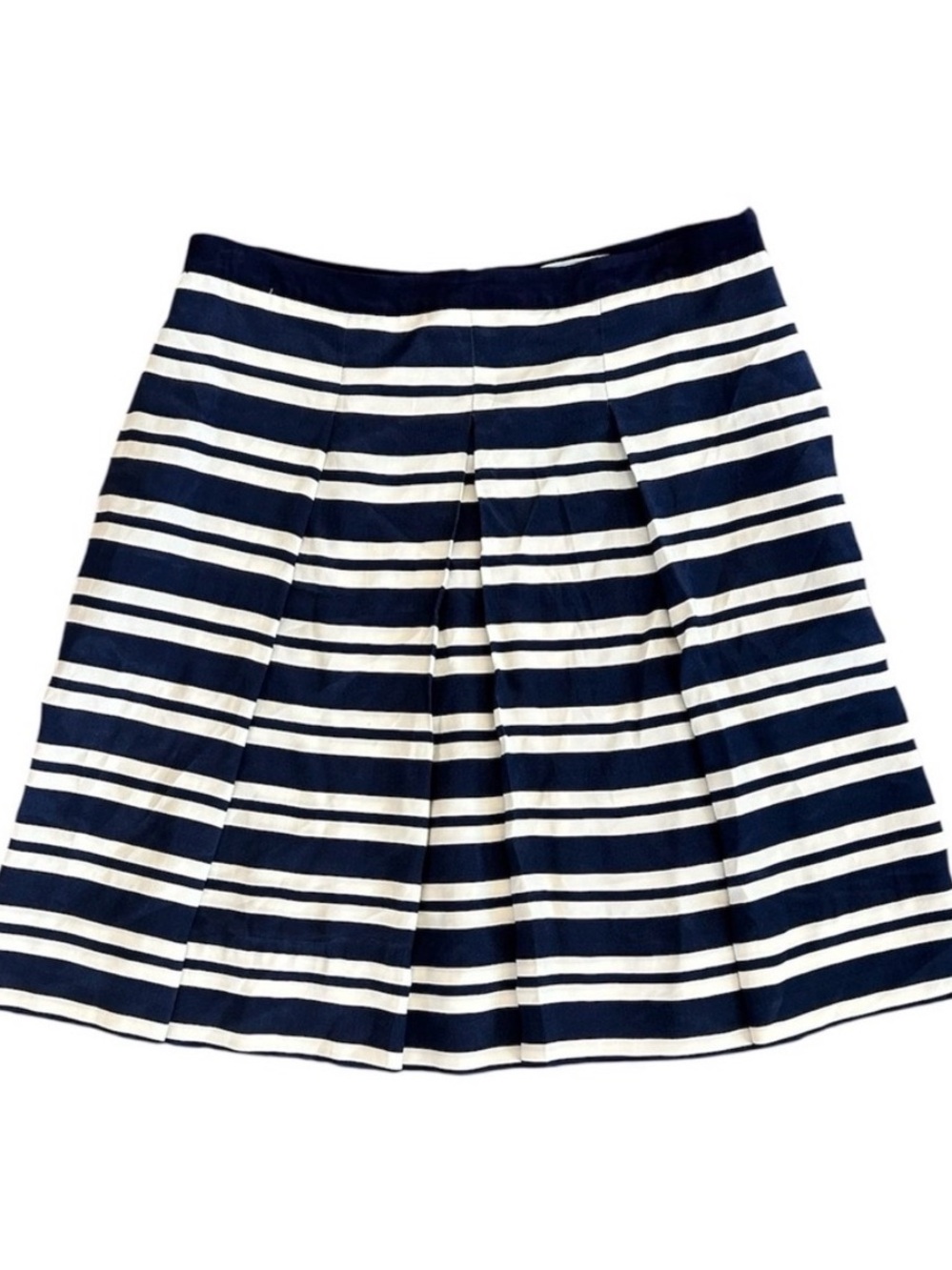 Draper James Navy and White Striped A Line Circle Skirt -Sz 2